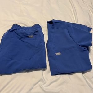 FIGS DENIM SCRUB TOP AND BOTTOM SET